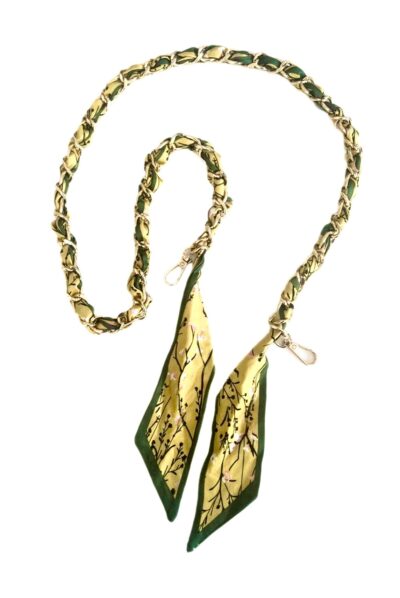 SOCO Long Straps-Green & Yellow flower print