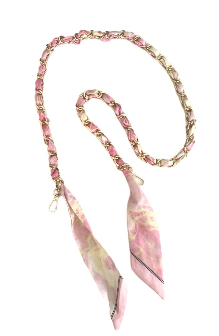 SOCO Long Straps-Pink & Gold Print
