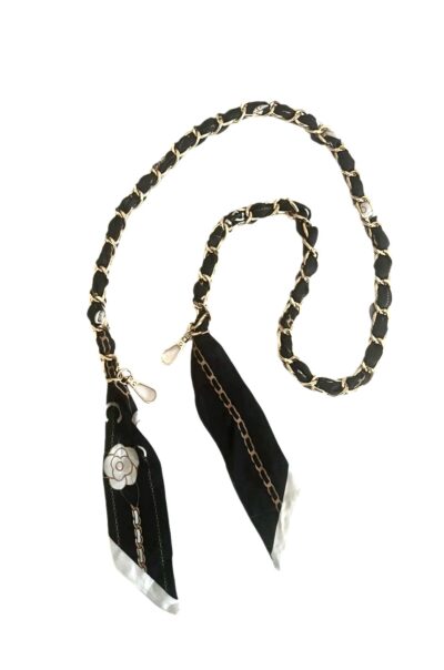 SOCO Long Straps- Black & Gold Chain link pattern