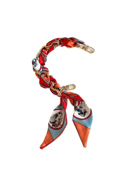 SOCO Scarf strap - Short strap orange & blue multi Gold
