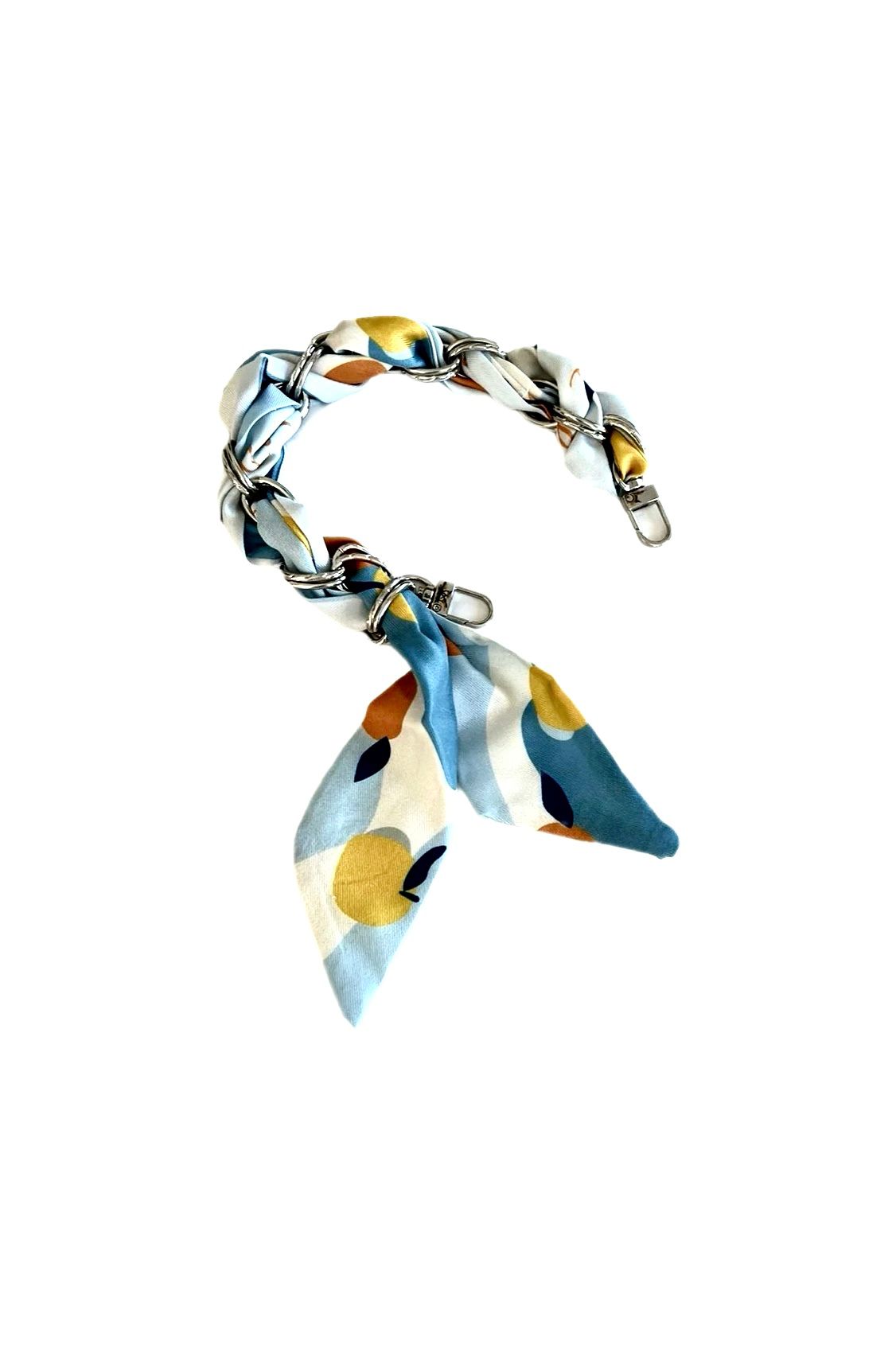 SOCO Scarf strap - Short strap blue & yellow multi silver