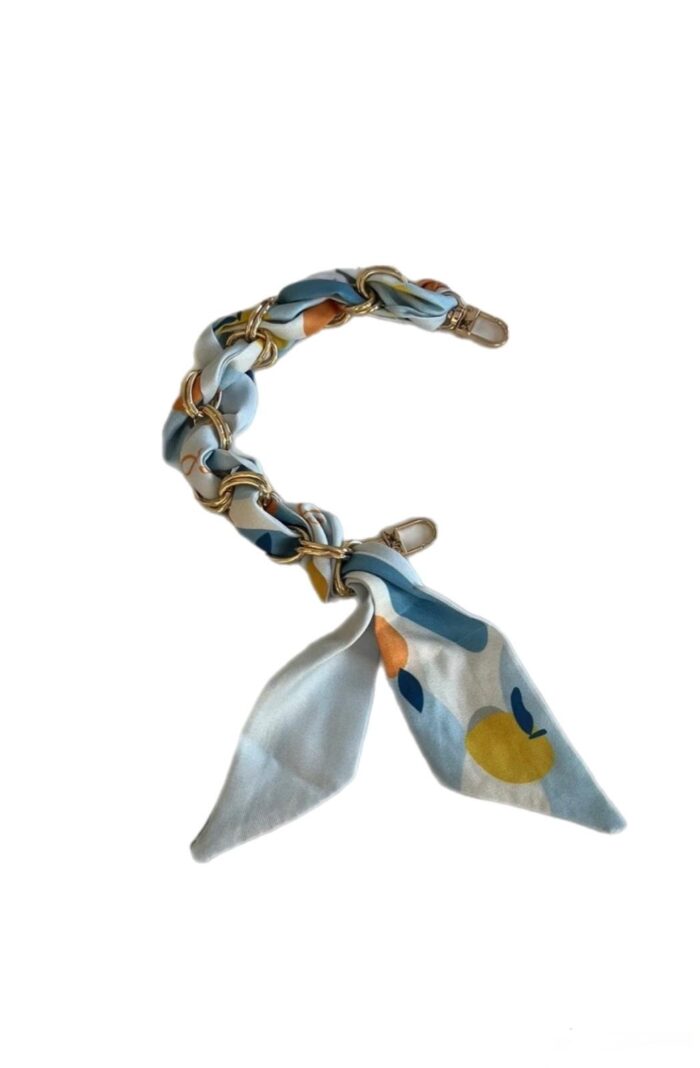 SOCO Scarf strap - Short strap blue & yellow multi Gold